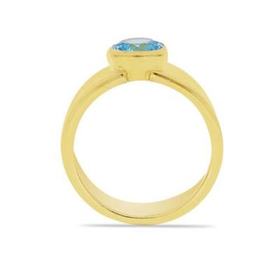 BUY GENUINE SWISS BLUE TOPAZ GEMSTONE FASHION  RING